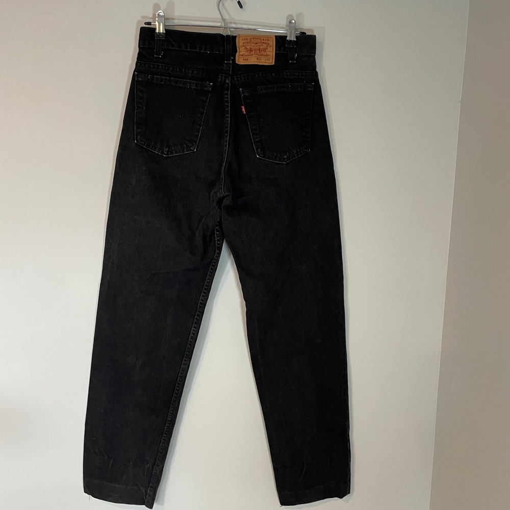 VTG Levis 550 Relaxed Fit Jeans Mens 30x32 Faded Black USA Denim 2011 Y2K READ